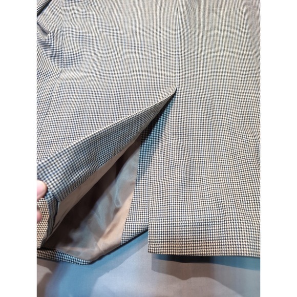 Lauren Ralph Lauren Mens Blazer 48R Brown Houndstooth 100% Wool Sport Coat - Picture 9 of 9